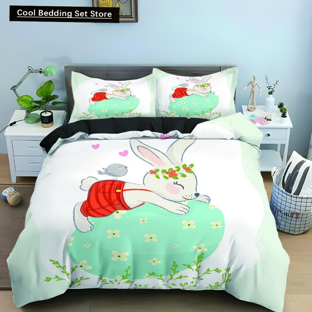 Comforter Cartoon Animal King Queen Elephant Tiger Lion Rhinoceros Bedding Set Wildlife Polyester Comforter