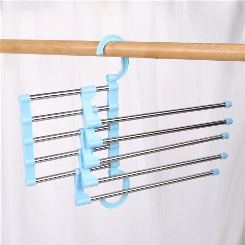 Multifunctional Folding Pants Rack: No-Mark, Non-Slip, Space-Saving Hanger for Wardrobe Organization.