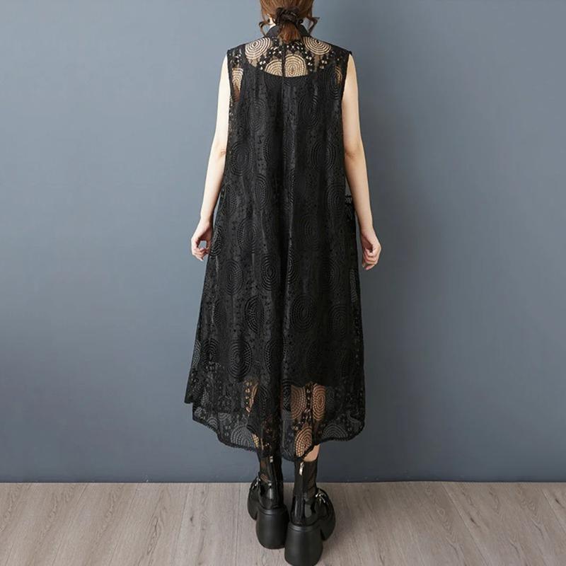 XITAO Lace Patchwork Sleeveless Dress GYX1661
