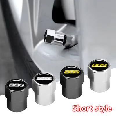 4Pcs/Set Car Wheel Tire Valve Caps Metal Stem Cover For Bbs Tire Sticker Automobile Hub Cover Is Decorated with BBS Modified