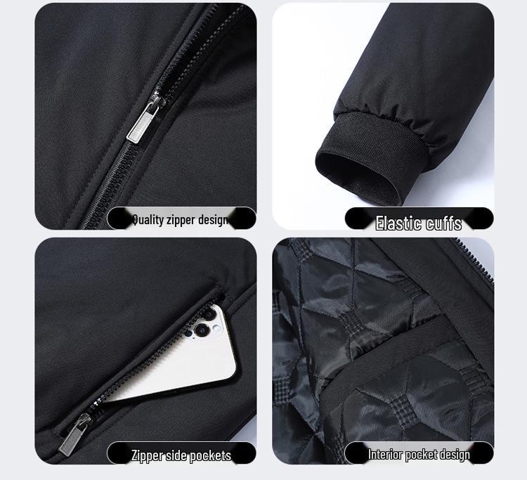 Men's Winter Fleece-Lined Thick Jacket – Trendy, Versatile, Warm, Cotton Padded Coat 2026