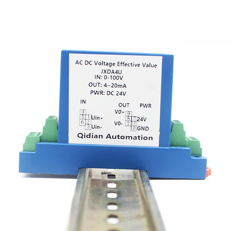 DC Voltage Transmitter 0-75mV 100V 50V Voltage Input 4-20mA Output Volatge Transducer Factory Supply DC Voltage Sensor