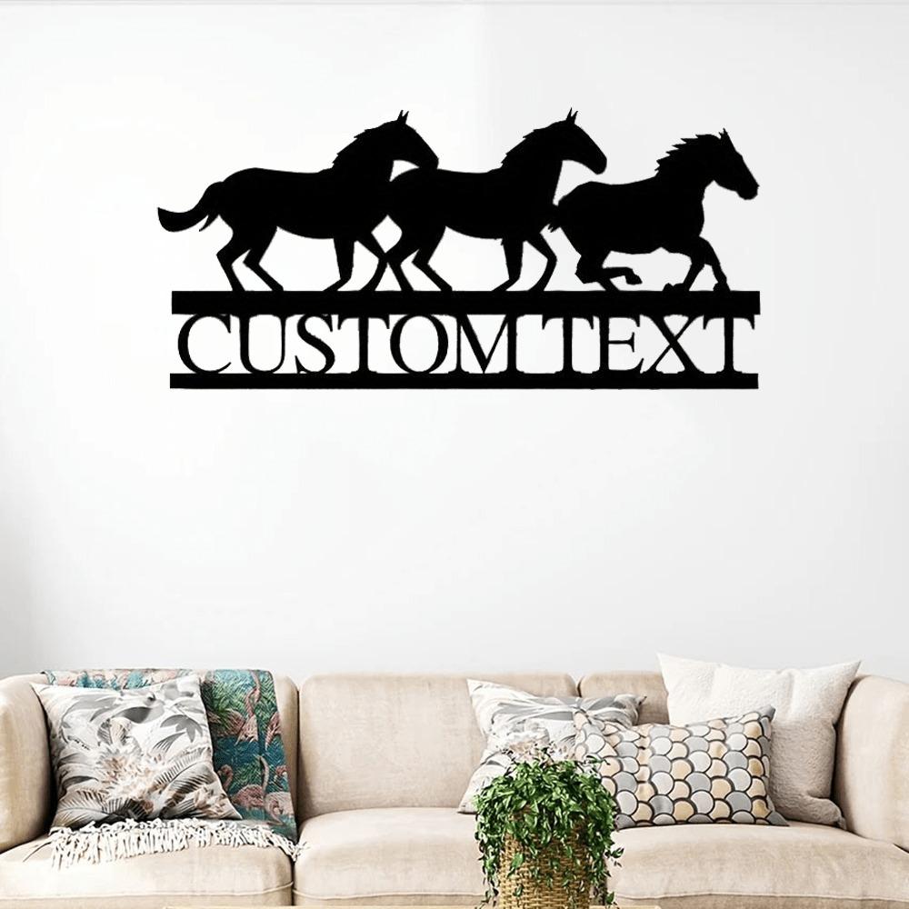 Custom Metal Horse Sign Ranch Decor Unique Barn Gift