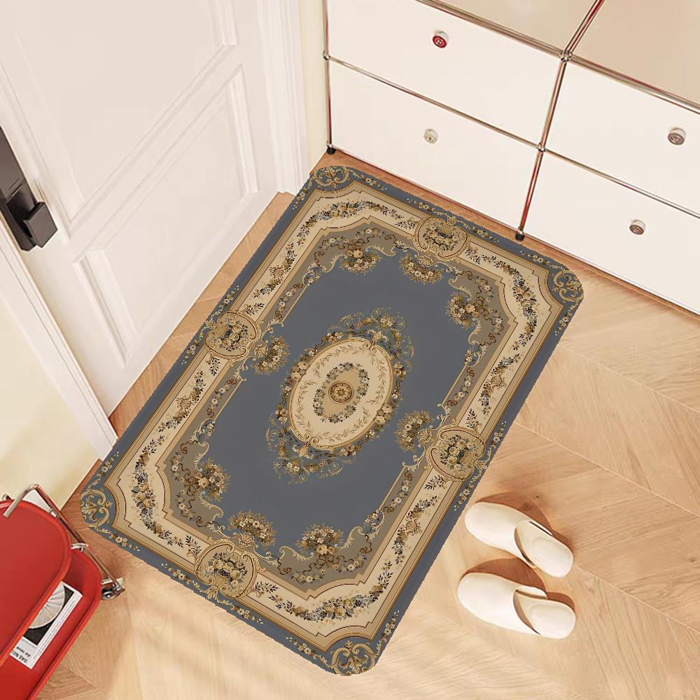Vintage Persian  Floor Mat Bathroom Mat Kids Room Bedroom Decoration Balcony Anti-Slip Doormat Living Room Bedside Area Rugs