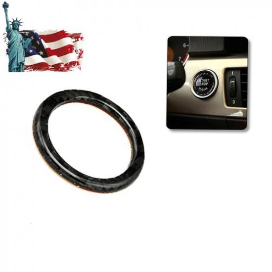 Carbon Fiber Engine Start/Stop Push Button Frame Ring Trim For BMW E90 E92 E93