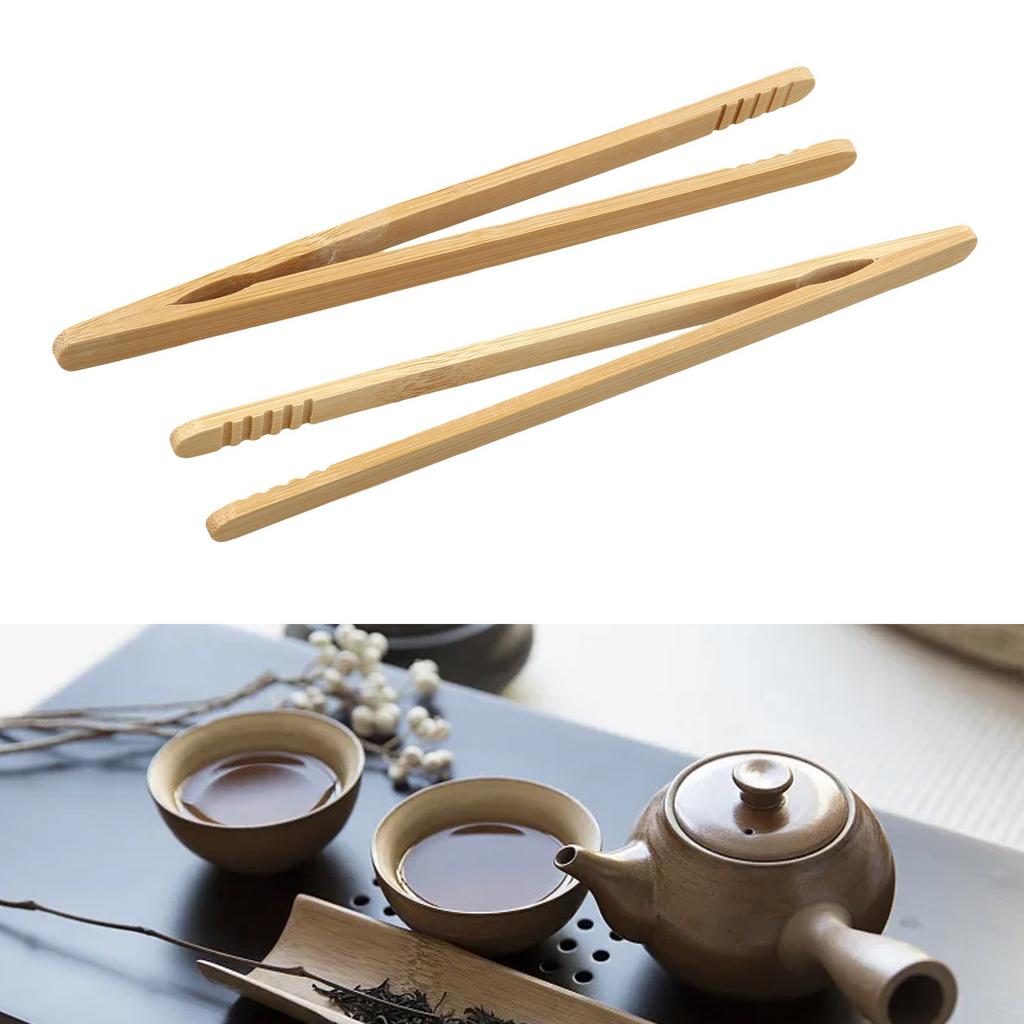 2Pcs Wooden Tongs for Toast and Salad Essential Tools for Your Kitchen