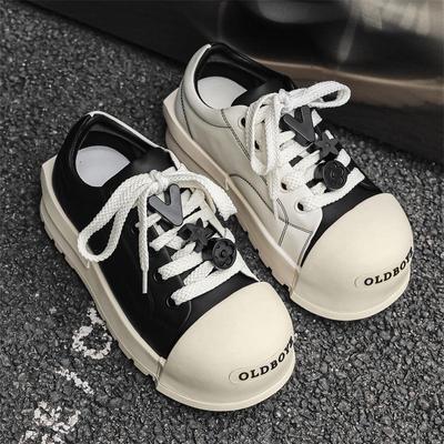 Krajowy Trend Męskie Oddychające Czarne i Białe Wiosenne Codzienne Wszechstronne Sneakersy - Model 1286