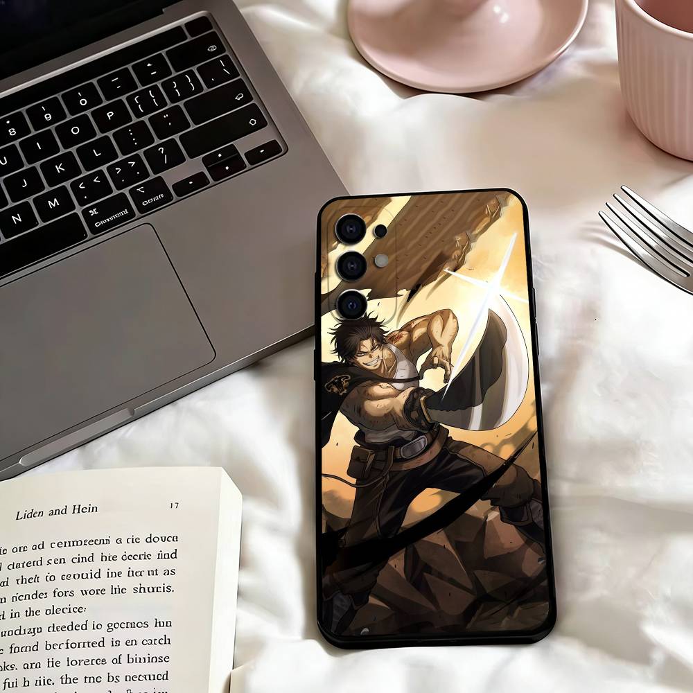 Black C-Clover Yami Sukehiro Phone Case For Samsung S25,S24,S21,S22,S23,S30,Ultra,S20,Plus,Fe,Soft Silicone Black Cover