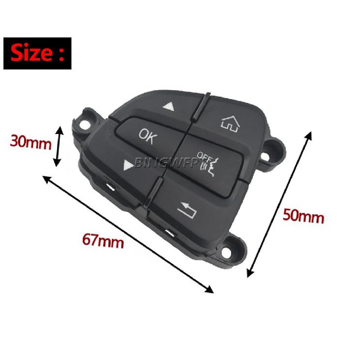 1pair Black/Moka Color Steering Wheel Control Switch Buttons For BENZ C GLC Class W205 W253 A0999050200 A0999050300