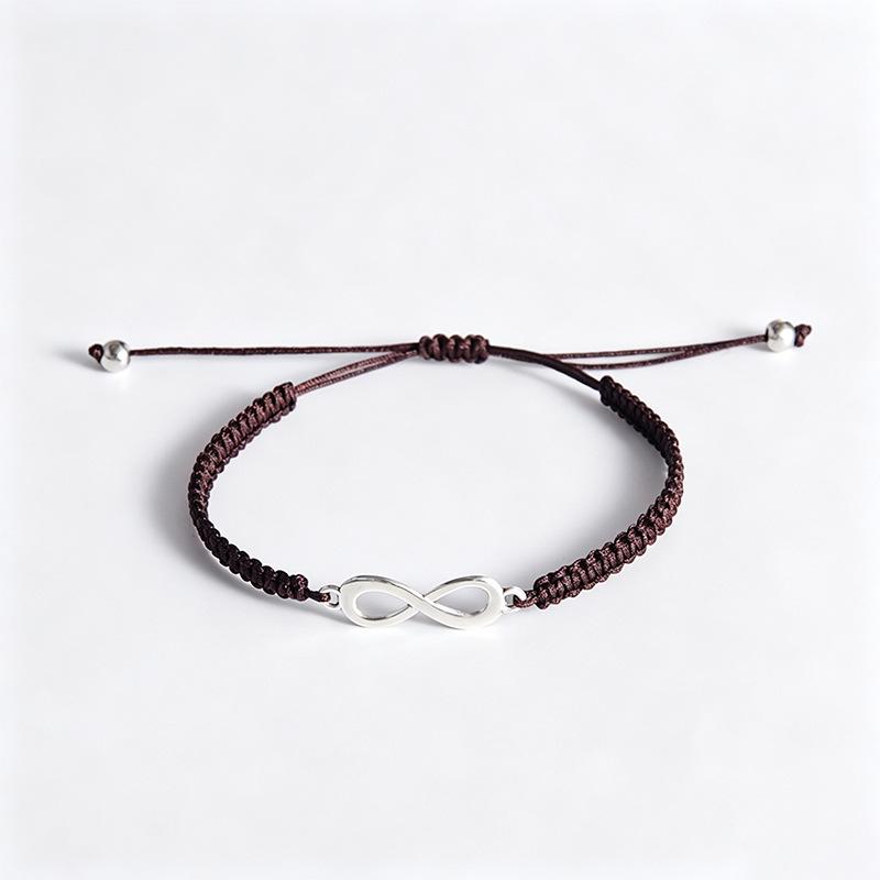 Infinity Symbol Friendship Bracelet: Handmade Woven Rope for Couples & Best Friends