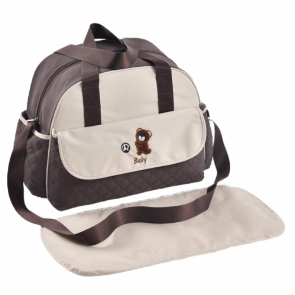 Bear Pattern Cartoon Mommy Bag Large Capacity Portable Diaper Bag Mommy Crossbody Bag Daily Use