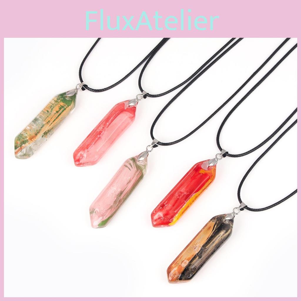 Natural Stone Hexagon Necklace With Crystal Bullet Pendant For Fashion Wear