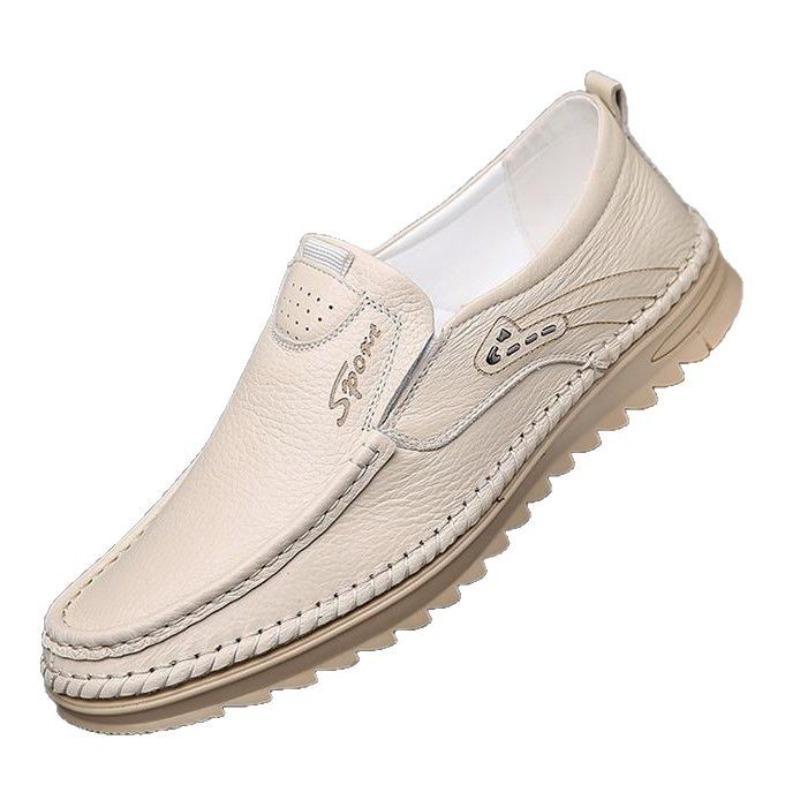 Men'S Genuine Leather Driving Shoes Loafers Soft Sole Comfortable Breathable Casual Shoes Lightweight Flexible Sole For Men