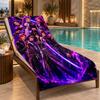 Beach Towel with KPop Demon Hunters Design, Quick Dry Lightweight Towel for Swimming Pool Travel