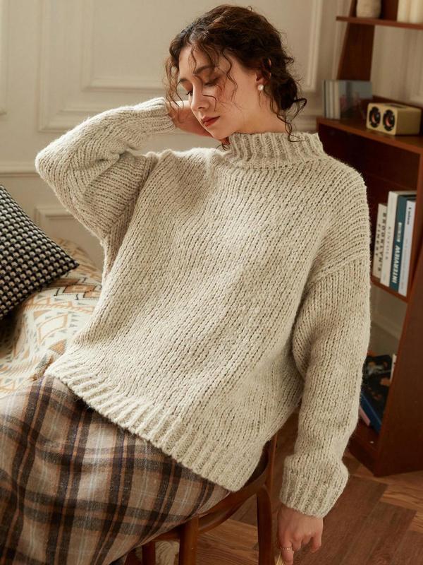Knitted High Neck Sweater B 92797