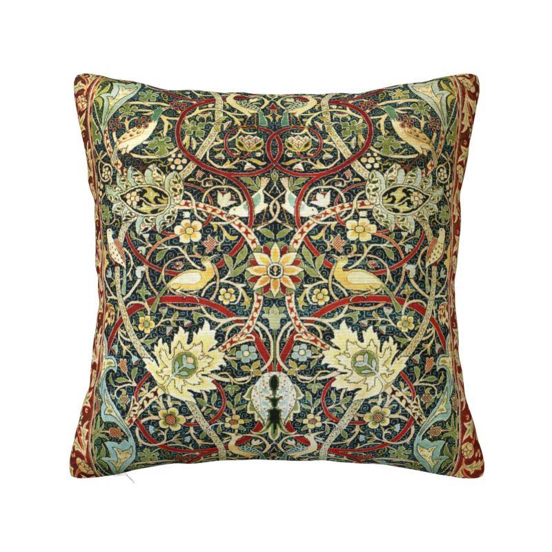 

Custom Nordic William Morris Vintage Sofa Cushion Cover Soft Floral Textile Pattern Throw Pillow Case Home Decor 30x30cm 12x12in