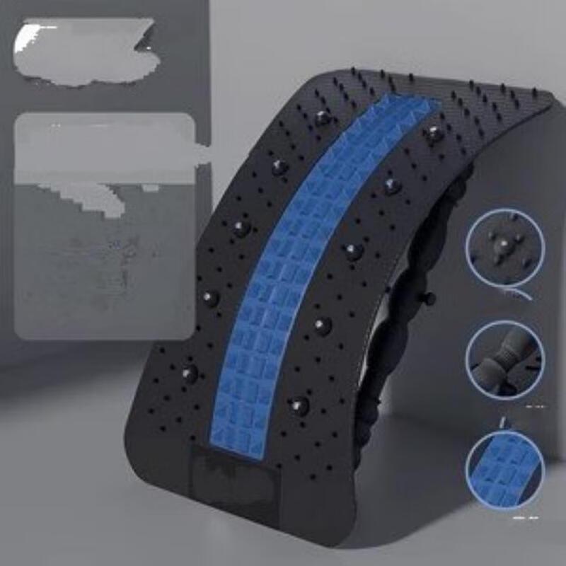 Adjustable Back & Neck Stretcher with Massaging Rollers