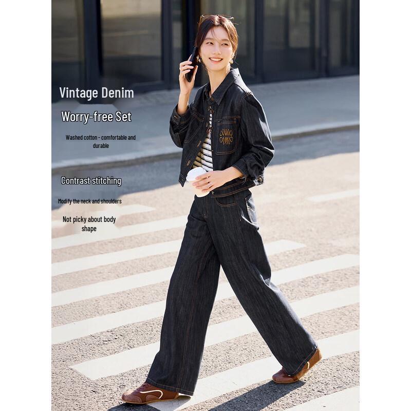 

XWI Retro Washed Denim Set for Women 2XL