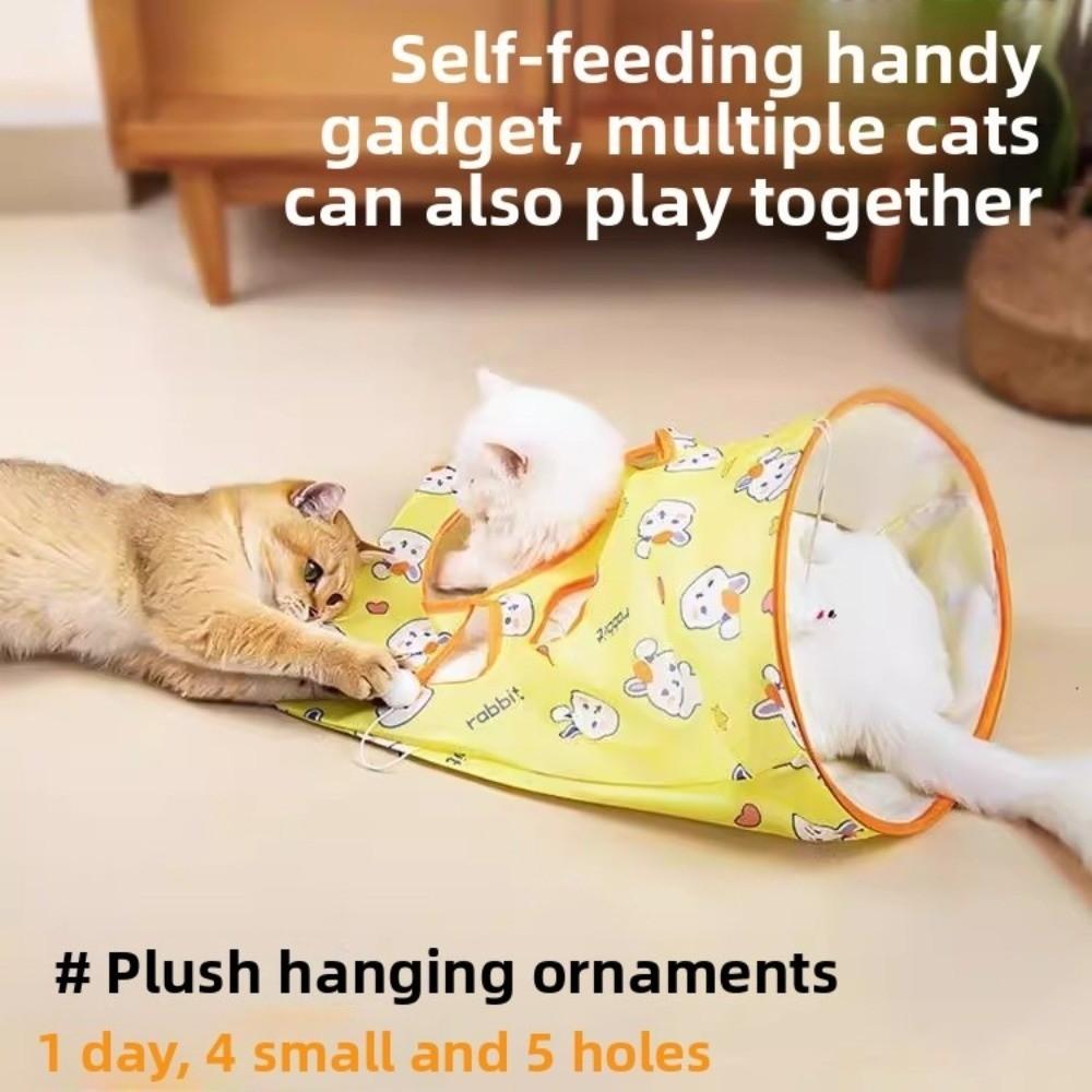Rolling Ground Cat Teaser Tunnel Interactive Cat Tunnel Toy  Cat Playing Interactive Games