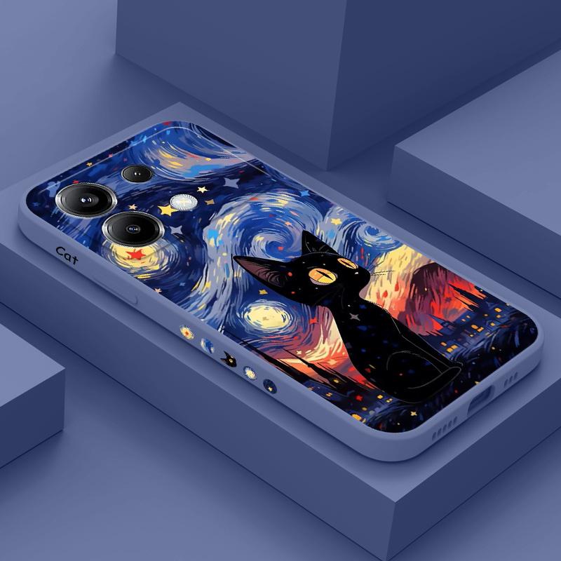 Star Cat Phone Case For Xiaomi Poco X7 X6 F6 M6 M5 M5S F5 X5 F4 X4 M4 F3 M3 X3 Pro 4G 5G GT Silicone Cover