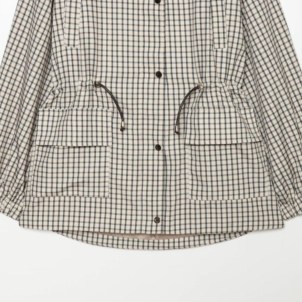 European and American Style, New Women's Clothing, Fashionable Casual Stand-up Collar Plaid Jacket 5854/021/251