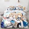 Genshin Impact Bedding Set 3D Print Soft Duvet Cover Queen King Size Home Textile Girl Kid Room Decor