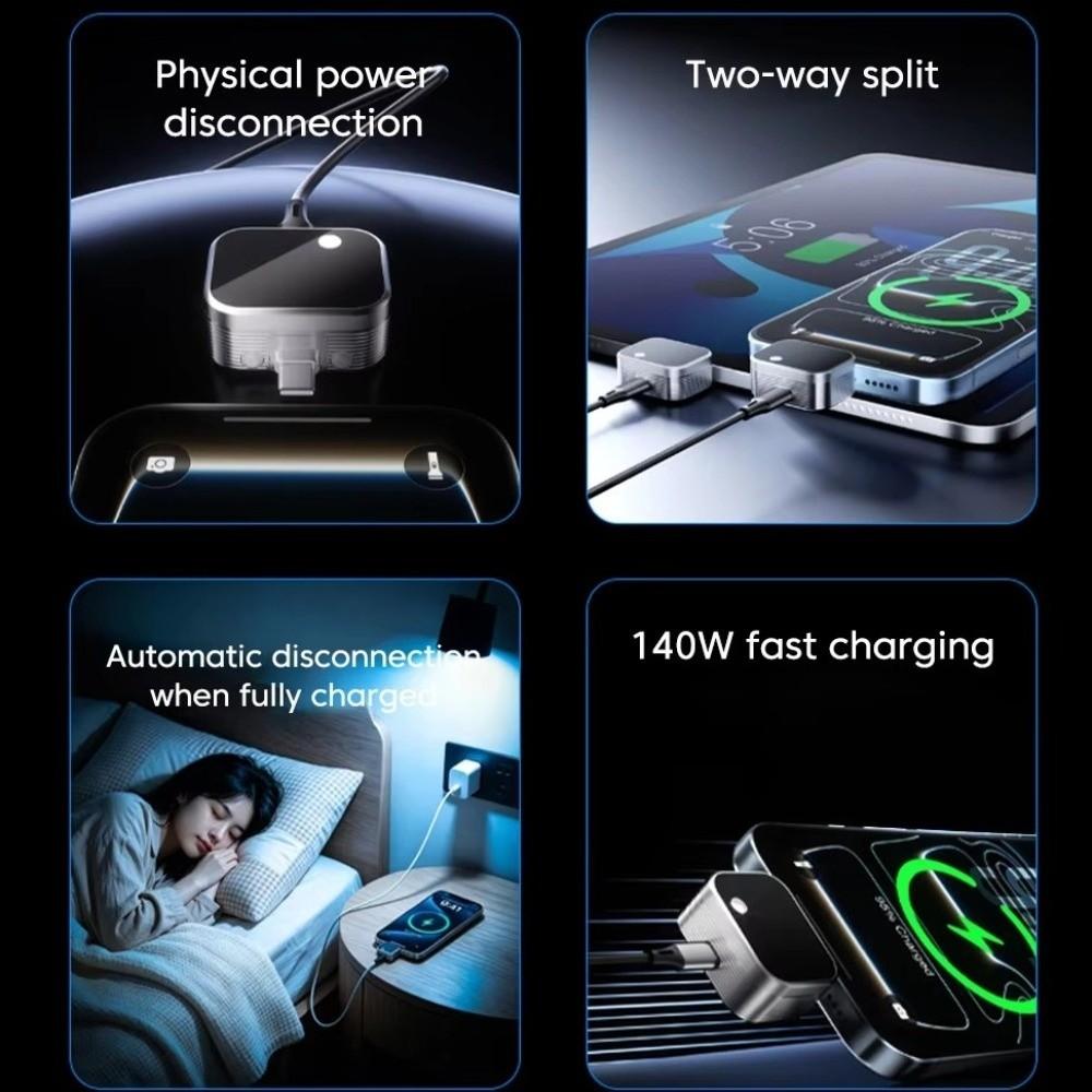 140W Automatic Power-off Charger Automatic Power Off Battery Protection Fast Charging Charger Smart Auto Eject Charger