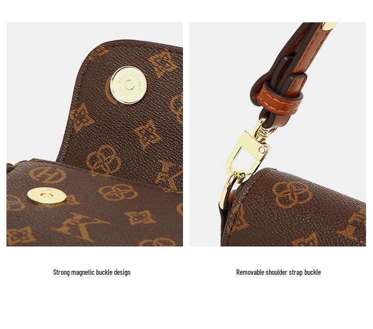 MK F Damen Retro 2024 Französischer Druck Kette Schultertasche - Leichter Luxus & High-End