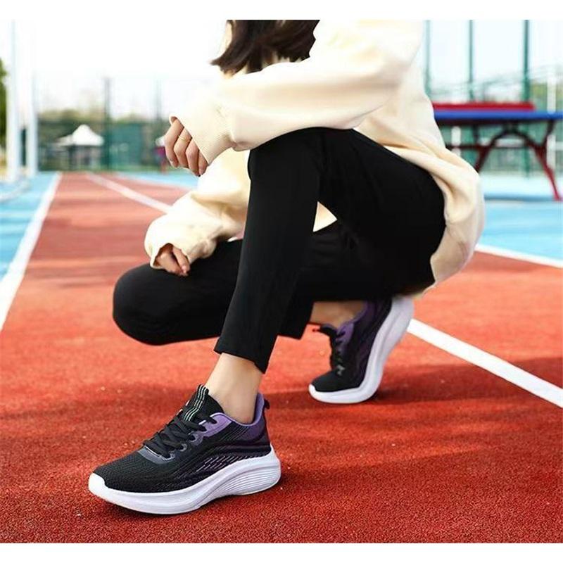 Damenschuhe, Sportschuhe, Damen-Laufschuhe, Stoßdämpfende Schuhe, Freizeit-Meshschuhe mit weicher Sohle, Atmungsaktive Laufschuhe