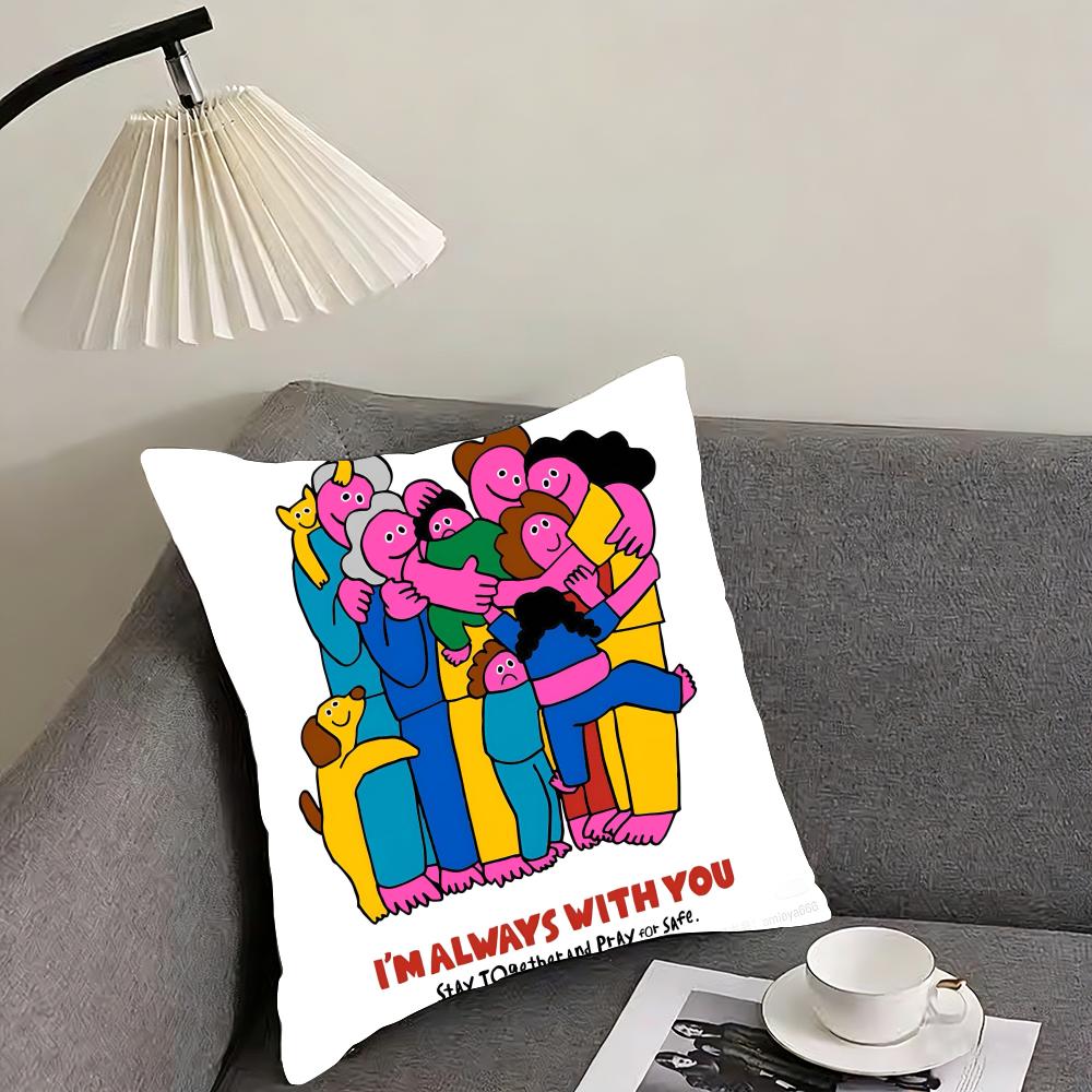 Such a Warm Hug Creativity Cushion Cover Reversible Plush Pillow Cover – For Car, Sofa, Bedroom, Perfect As a Gift.