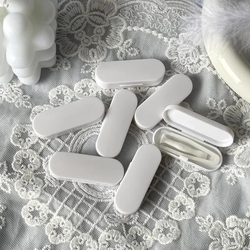 Contact Lens Case Smooth Travel Lady Holder Storage Eye Care Container with Mirror Lenses Box Contact Lens Inserter Remover