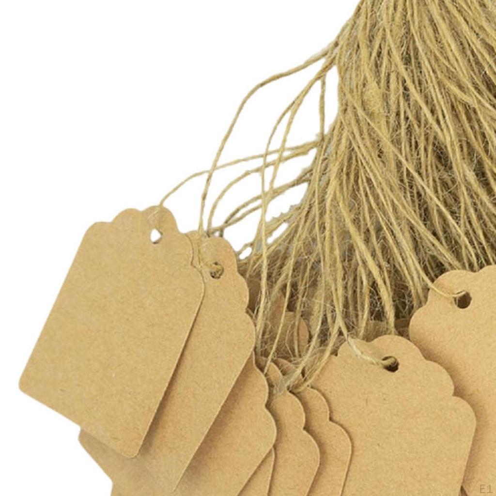 100 Pieces Gift Tags with String, Price String Pricemarker Labels Wrapping Marking