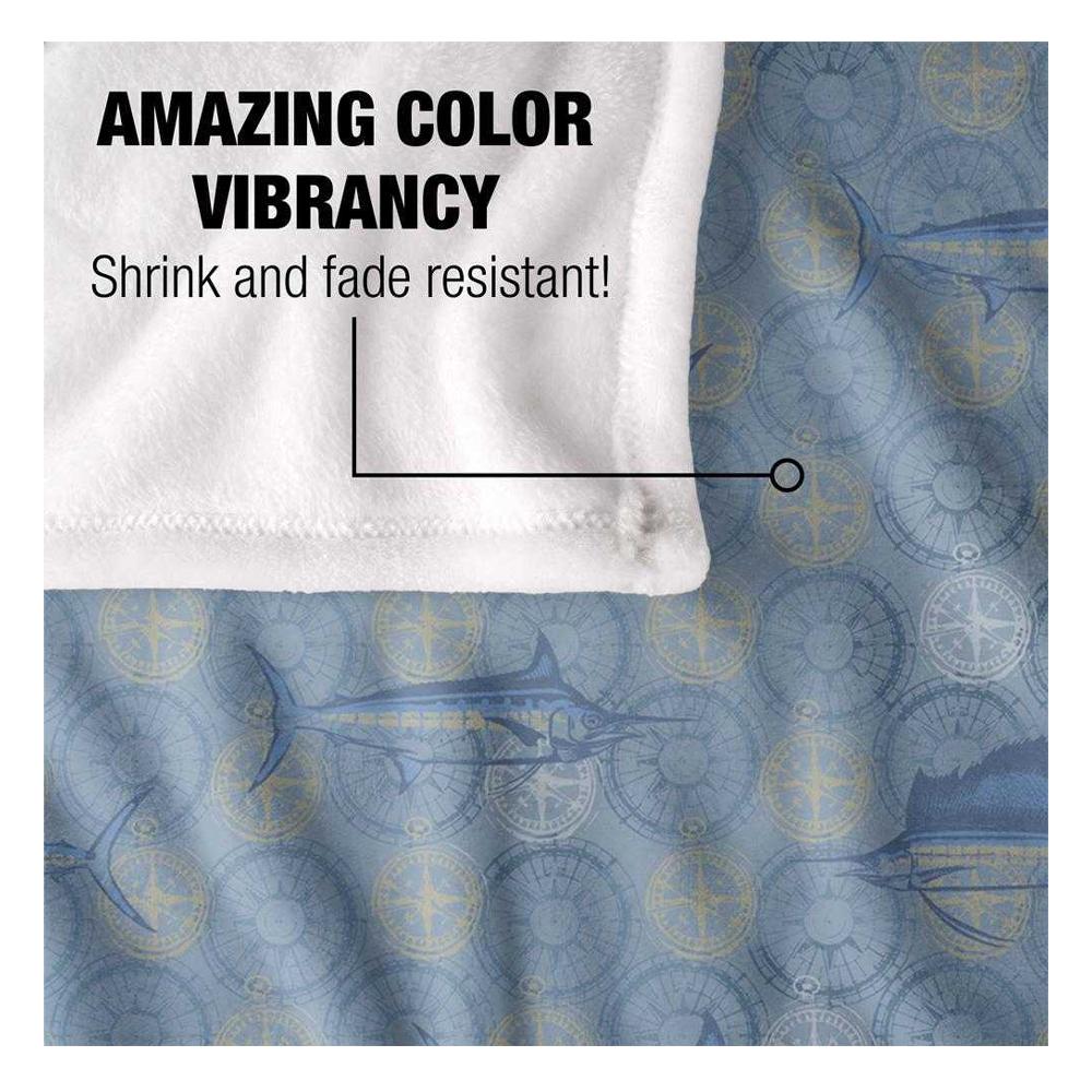 JQ Licensing Silky Compass Fishing Supersoft Blanket