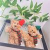Plush 15cm Lovable Teddy Bear Keychain Cute Christmas Decoration For Gift Couples