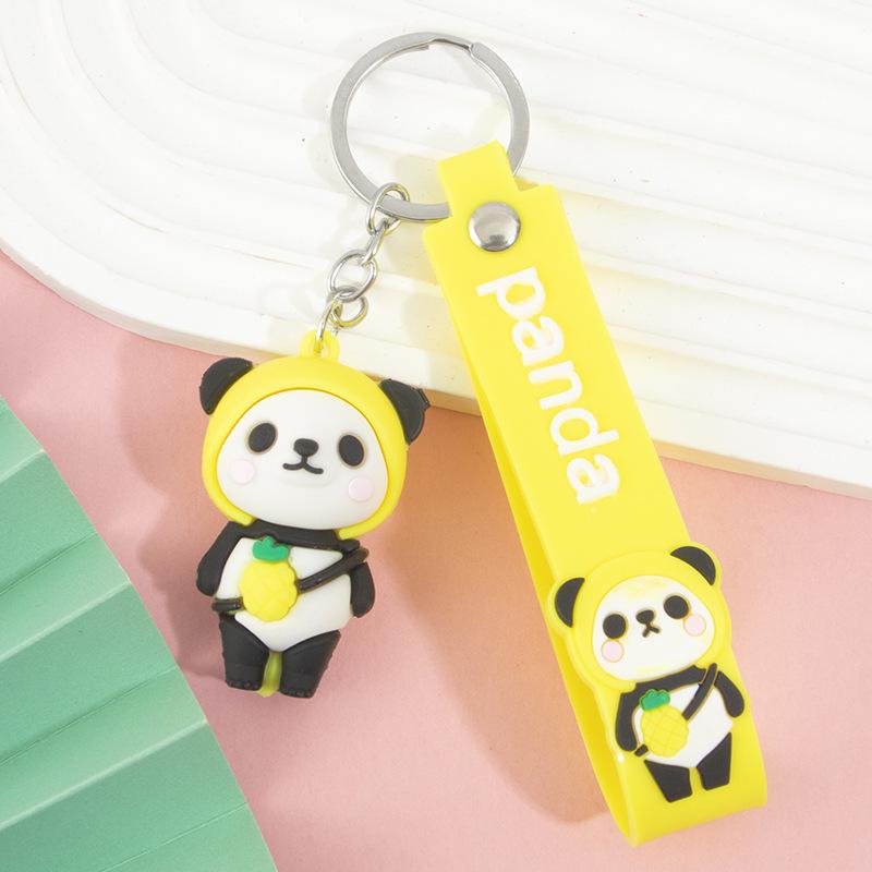 Sichuan Panda Bamboo Keychain Ornament: Cute Chengdu Zoo-Inspired Small Gift