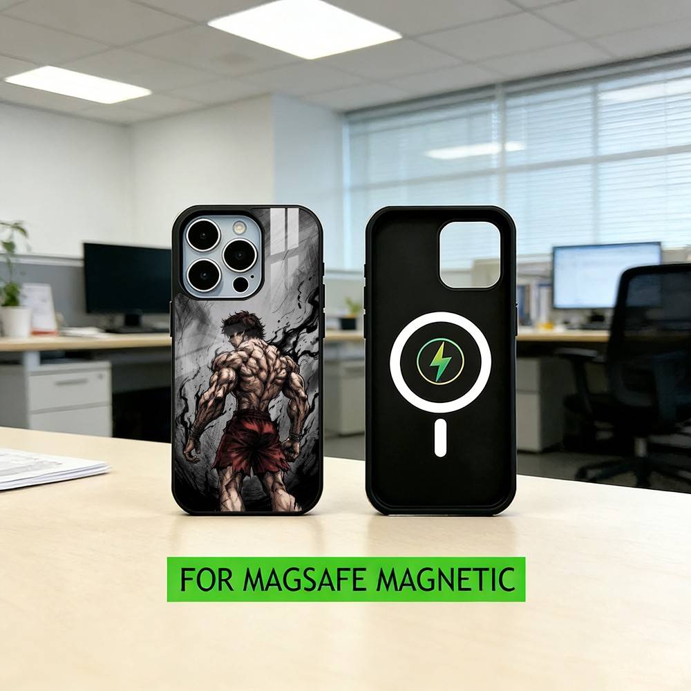 

Hanma Baki Anime Phone Case For iPhone17,16,15,14,13,12,11 Plus,Pro Magnetic with Magsafe Wireless Charging iPhone17Promax