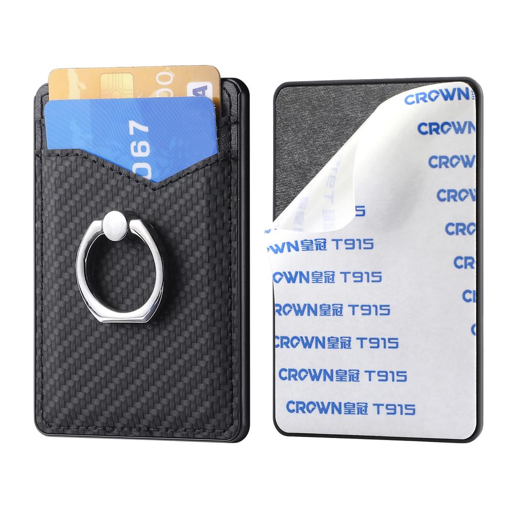 Applicable to Apple, Huawei, Google mobile phone card bag with 3M glue on the back, mobile phone bag, card cover, ring buckle, card holder, card bag.