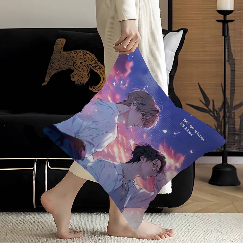 Anime Lost In The Cloud Cushion Cover Inches Farmhouse Decor Home Throw Pillow Covers for Couch Decorations