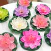 1/5/12Pcs Lotus Artificial Flowers Head Foam Fake Flower for Home Decor Garden Wedding Decoration Outdoor Swimming Pool Ornament