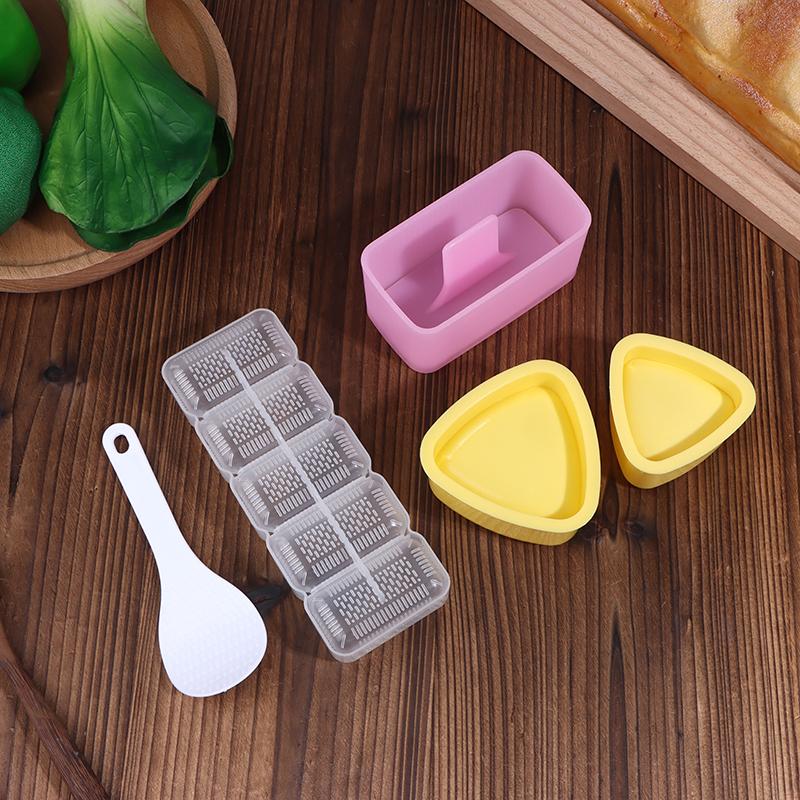 Onigiri Mold And Rice Paddle Food Utensils For Kitchen Kit Sushi Press Mold Diy Bento Accessories Rice Balls Sushi Snacks