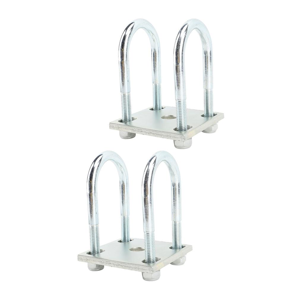 2 Set Kit Șurub U Metal Axă Arcuri Lame Șuruburi U Capacitate Portantă 150lbs cu Placă pentru Remorcă Barcă Ponton pentru