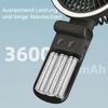 Multifunctional Quiet Table Fan with Night Light, 180 Oscillating Clip Fan, USB Small Handheld Fan for Home Office, Black