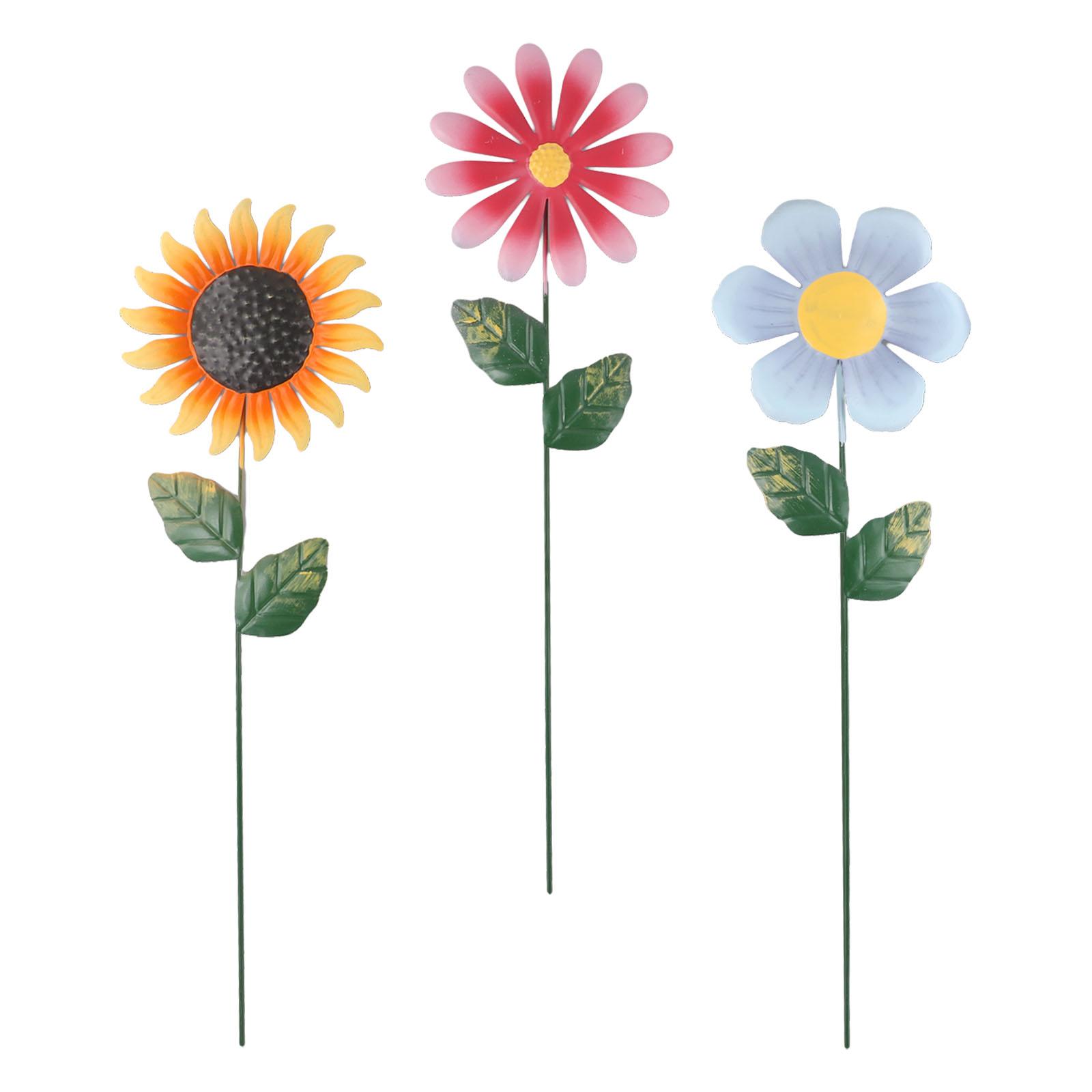 For Patio For Garden Metal Sunflower Decoration Sunflower Garden Stake Weather-resistant Sculpture Colourful Metal Design China Mainland