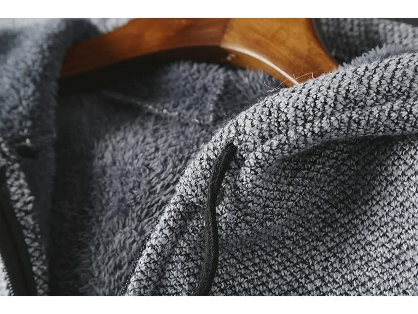 Men's Autumn/Winter Thick Hooded Knitted Cardigan Sweater Jacket