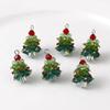 Winter Christmas Tree Charm Beaded Crystal Glass Handmade Woven for Earrings and Necklace Diy Making Jewelry Gifts Wholesale
