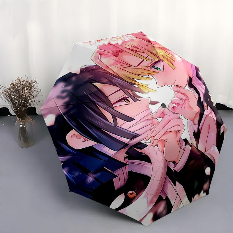 1pc Sword Art Online Outdoor Umbrella - Automatic Opening/Closing, Portable 3-Fold Design, 8-Bone Iron Frame, Perfect Gift for Fans, Travelers, Daily