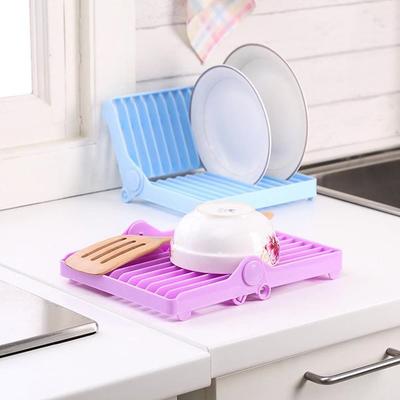 Foldable Design Dish Drying Rack Plastic Material Kitchen Drainer  Kitchen Organization