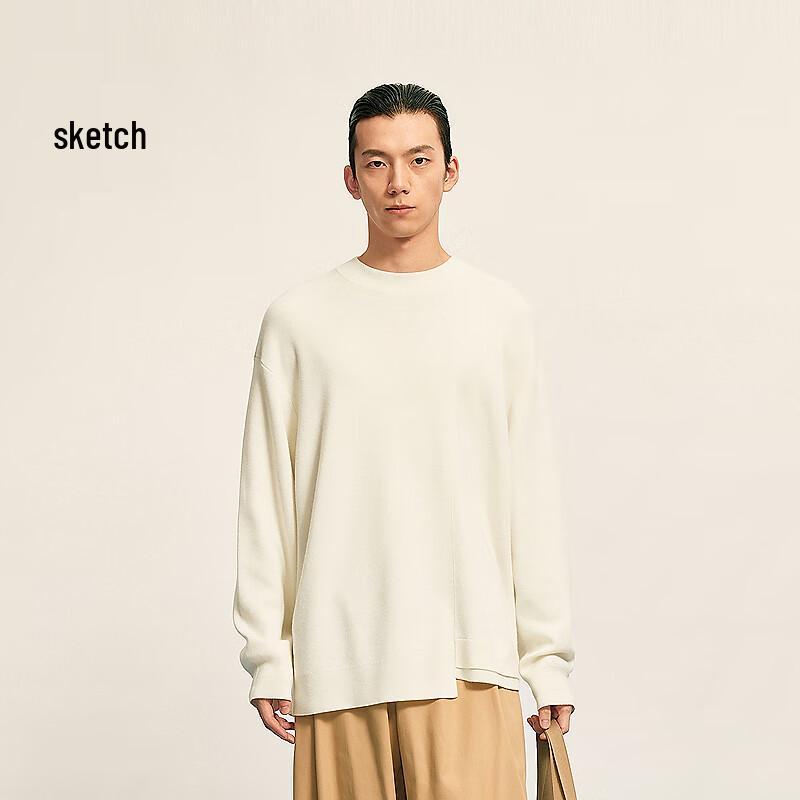 CROQUIS Men's 2025 Autumn Long Sleeve Round Neck Wool Knit Sweater