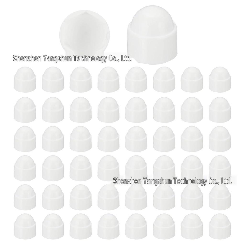 50pcs White Nylon Hex Socket Dust Protection Caps for M4-M12 Bolts