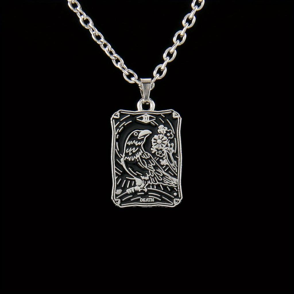 Fashionable Star, Moon, Death and Lovers Tarot Fortune Teller Element Pendant Necklace, The Best Gift for Family and Friends